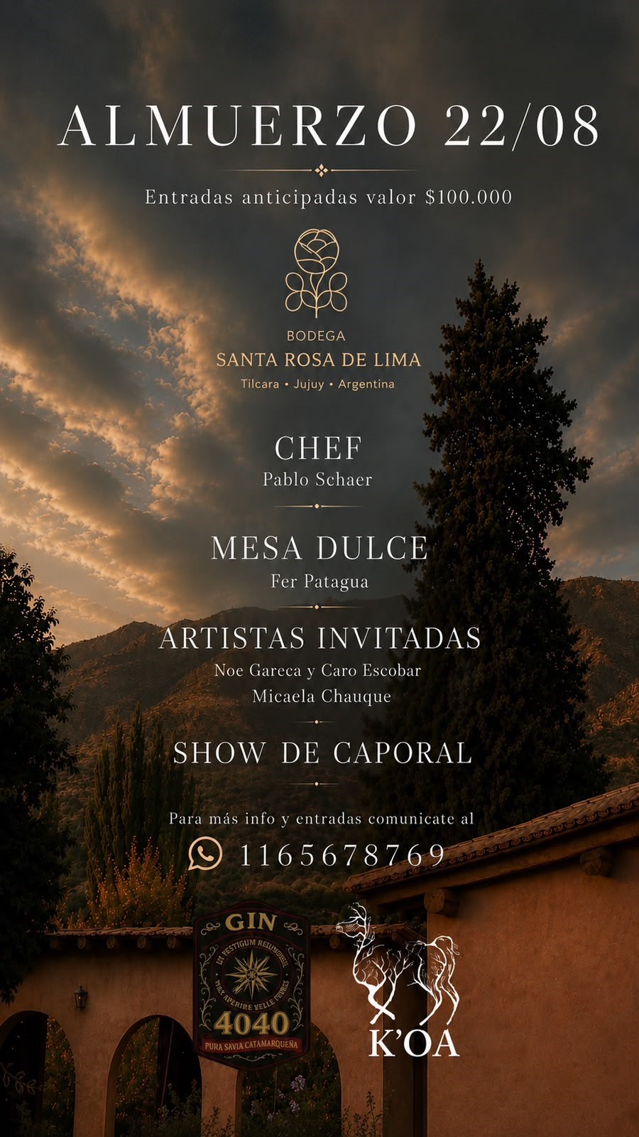 Almuerzo en Bodega Santa Rosa de Lima - Tilcara