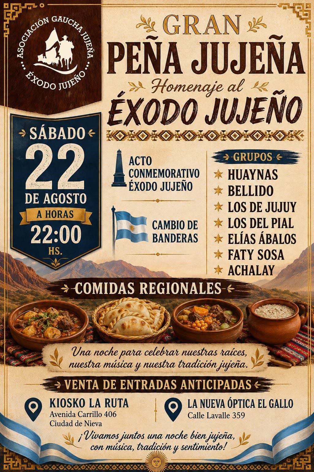 Peña Homenaje al Éxodo Jujeño - Capital