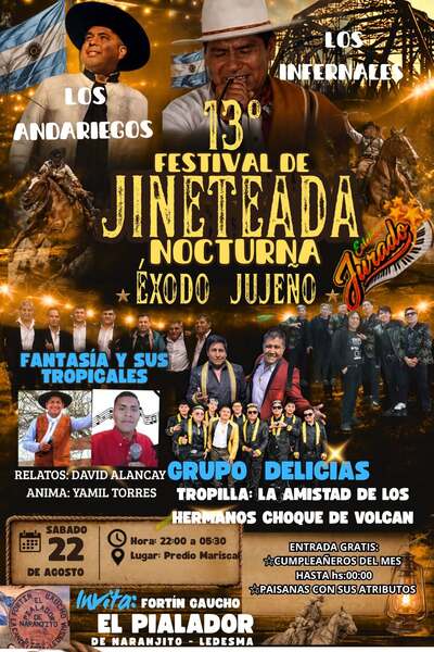 13° Festival de Jineteada Nocturna: Éxodo Jujeño - Capital