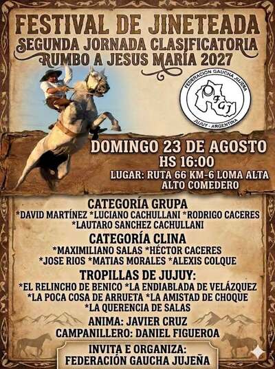 Festival de Jinetea: 2° Jornada Clasificatoria Rumbo a Jesús María 2027 - Capital